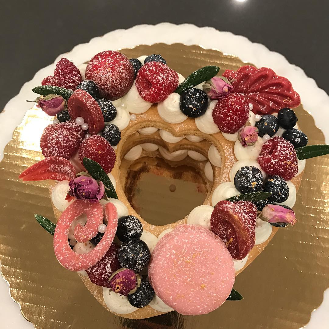 Love Heart Biscuit Cake